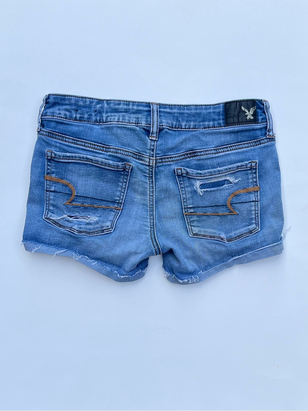American Eagle Distressed Denim Shorts, Size 4 - Picture 4 of 4